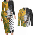 New Zealand Australia Rugby Bledisloe 2026 Custom Couples Matching Long Sleeve Bodycon Dress and Long Sleeve Button Shirt Champion Trophy Maori Aboriginal Art