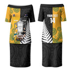 New Zealand Australia Rugby Bledisloe 2026 Custom Couples Matching Puletasi and Long Sleeve Button Shirt Champion Trophy Maori Aboriginal Art