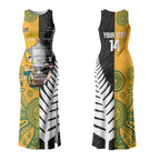 New Zealand Australia Rugby Bledisloe 2026 Custom Couples Matching Tank Maxi Dress and Hawaiian Shirt Champion Trophy Maori Aboriginal Art