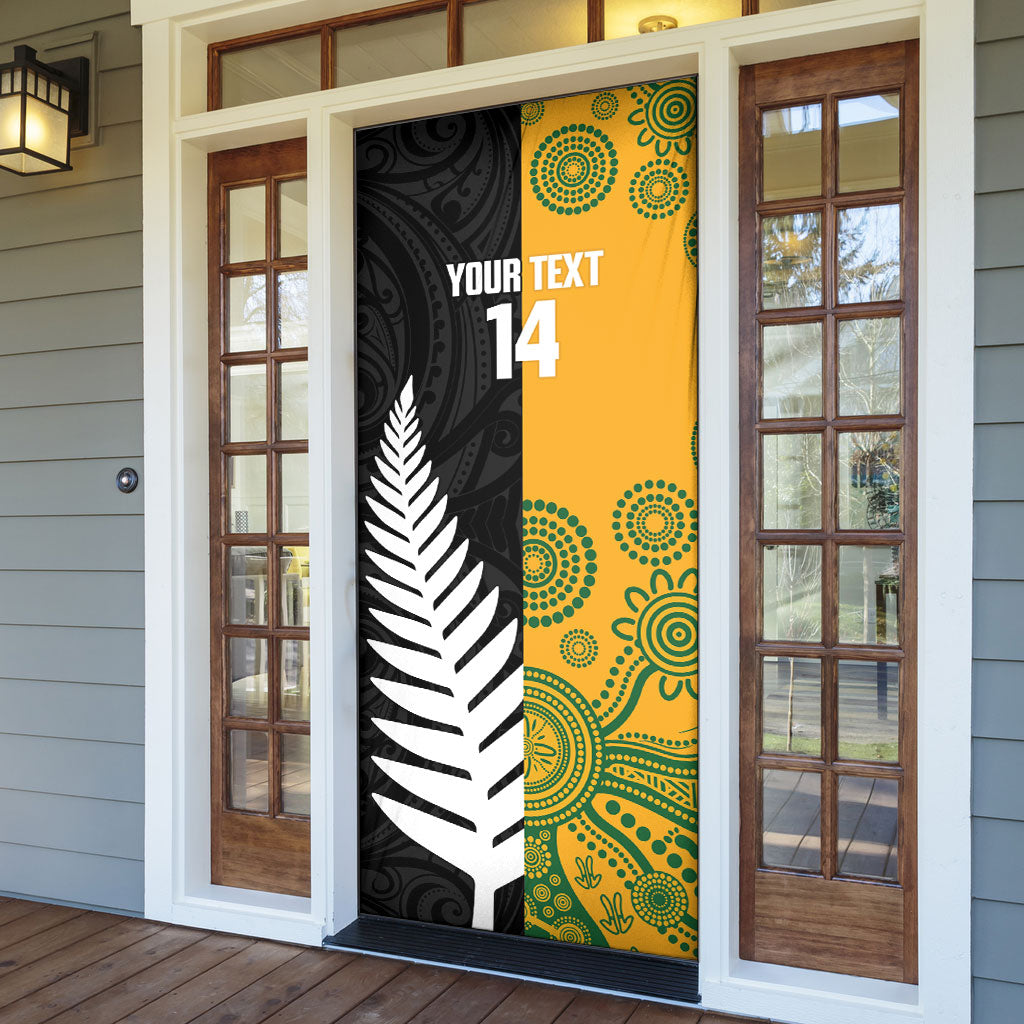 New Zealand Australia Rugby Bledisloe 2026 Custom Door Cover Champion Trophy Maori Aboriginal Art