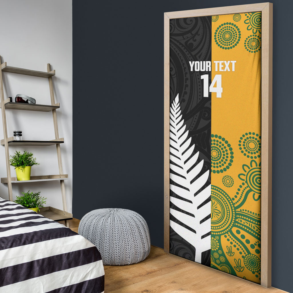 New Zealand Australia Rugby Bledisloe 2026 Custom Door Cover Champion Trophy Maori Aboriginal Art