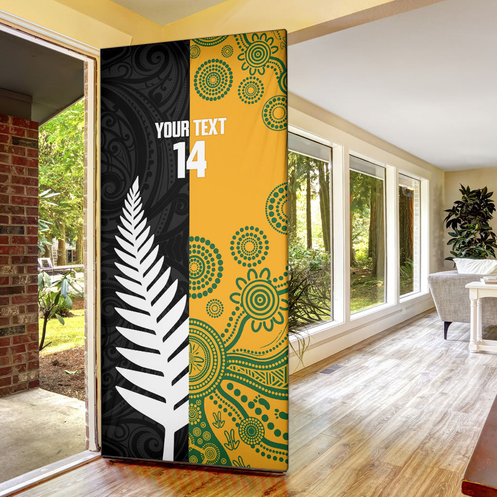 New Zealand Australia Rugby Bledisloe 2026 Custom Door Cover Champion Trophy Maori Aboriginal Art