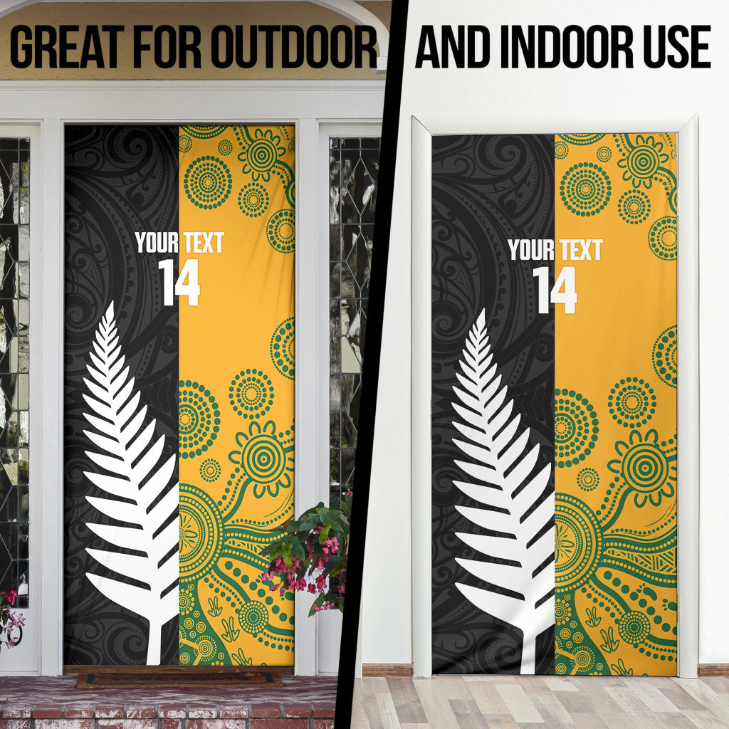 New Zealand Australia Rugby Bledisloe 2026 Custom Door Cover Champion Trophy Maori Aboriginal Art