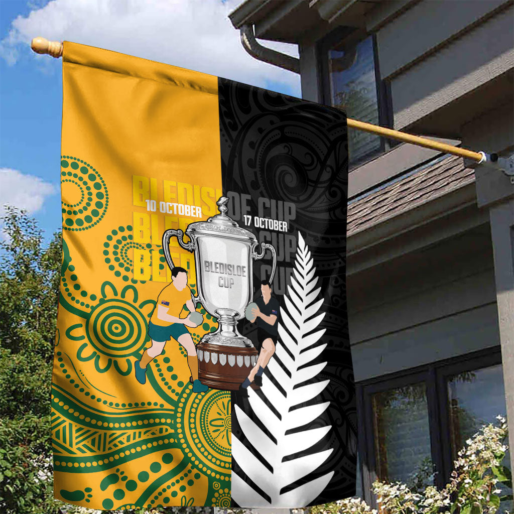 New Zealand Australia Rugby Bledisloe 2026 Garden Flag Champion Trophy Maori Aboriginal Art
