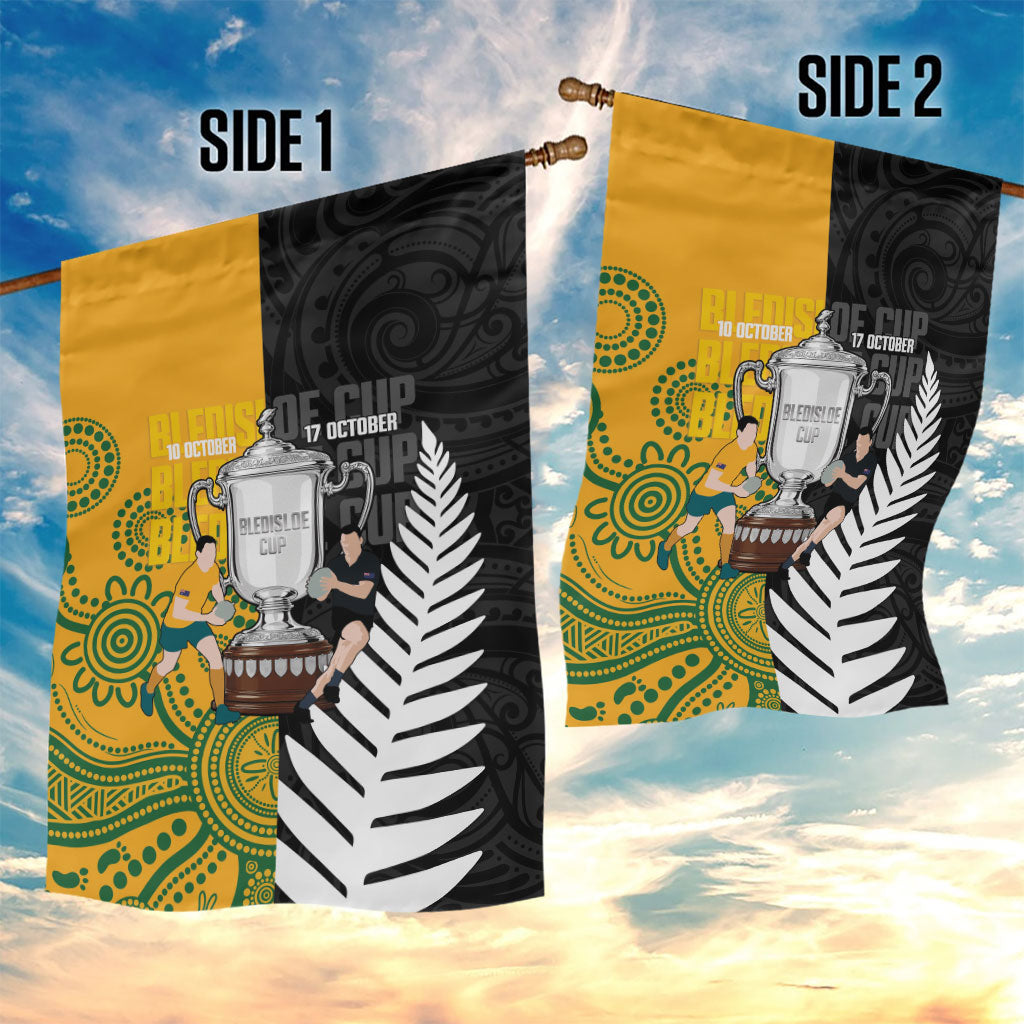 New Zealand Australia Rugby Bledisloe 2026 Garden Flag Champion Trophy Maori Aboriginal Art