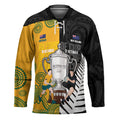 New Zealand Australia Rugby Bledisloe 2026 Custom Hockey Jersey Champion Trophy Maori Aboriginal Art
