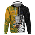 New Zealand Australia Rugby Bledisloe 2026 Custom Hoodie Champion Trophy Maori Aboriginal Art