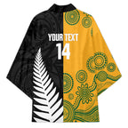 New Zealand Australia Rugby Bledisloe 2026 Custom Kimono Champion Trophy Maori Aboriginal Art