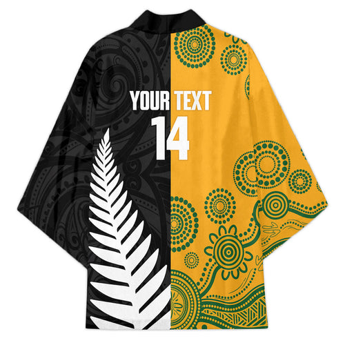 New Zealand Australia Rugby Bledisloe 2026 Custom Kimono Champion Trophy Maori Aboriginal Art