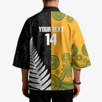 New Zealand Australia Rugby Bledisloe 2026 Custom Kimono Champion Trophy Maori Aboriginal Art
