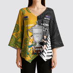 New Zealand Australia Rugby Bledisloe 2026 Custom Kimono Sleeve Blouse Champion Trophy Maori Aboriginal Art