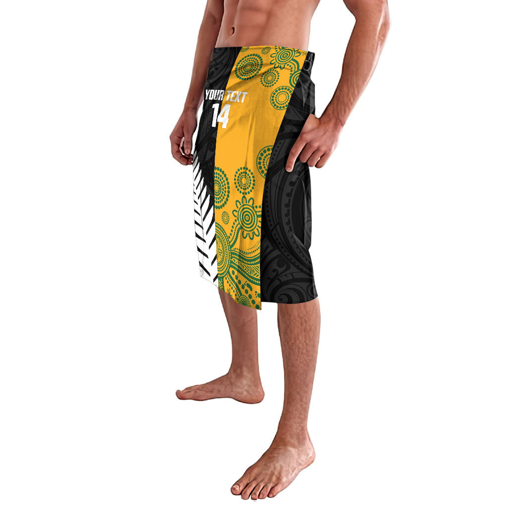 New Zealand Australia Rugby Bledisloe 2026 Custom Lavalava Champion Trophy Maori Aboriginal Art
