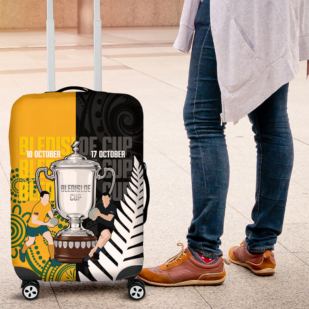 New Zealand Australia Rugby Bledisloe 2026 Luggage Cover Champion Trophy Maori Aboriginal Art