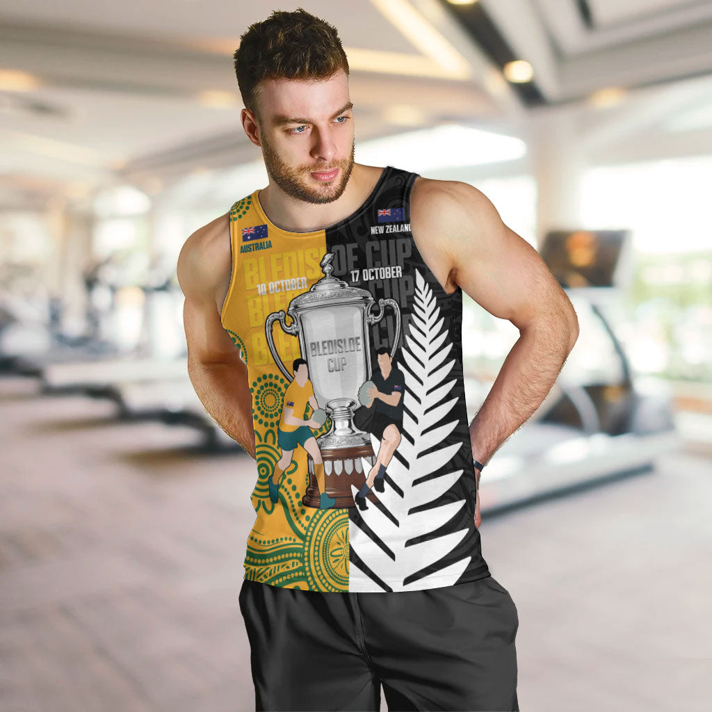 New Zealand Australia Rugby Bledisloe 2026 Custom Men Tank Top Champion Trophy Maori Aboriginal Art