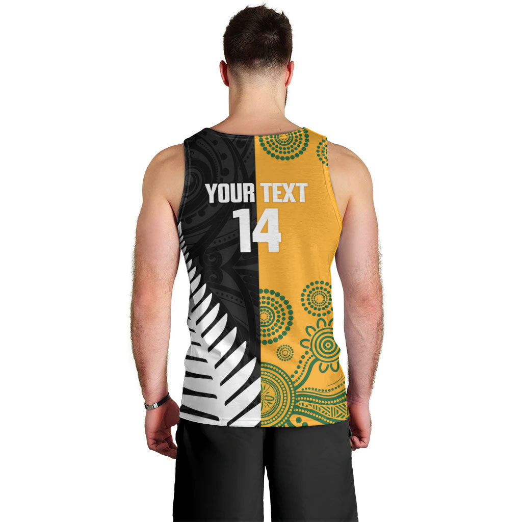 New Zealand Australia Rugby Bledisloe 2026 Custom Men Tank Top Champion Trophy Maori Aboriginal Art