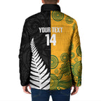 New Zealand Australia Rugby Bledisloe 2026 Custom Padded Jacket Champion Trophy Maori Aboriginal Art