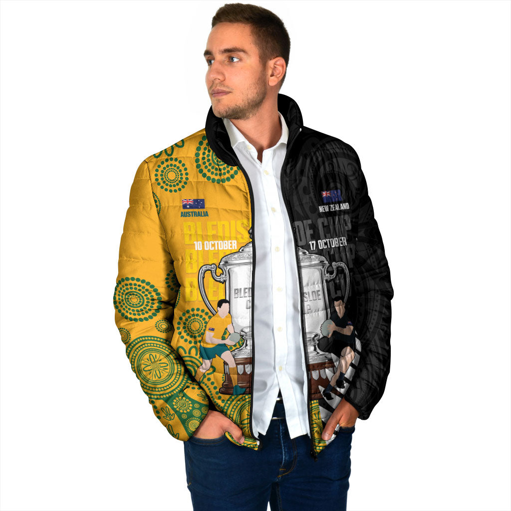 New Zealand Australia Rugby Bledisloe 2026 Custom Padded Jacket Champion Trophy Maori Aboriginal Art