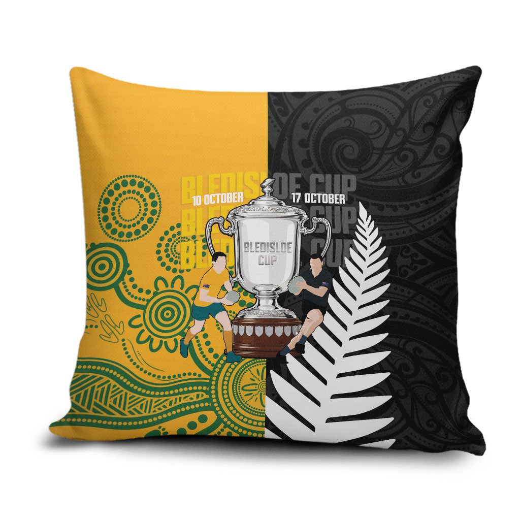 New Zealand Australia Rugby Bledisloe 2026 Pillow Cover Champion Trophy Maori Aboriginal Art