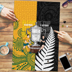 New Zealand Australia Rugby Bledisloe 2026 Puzzle Champion Trophy Maori Aboriginal Art