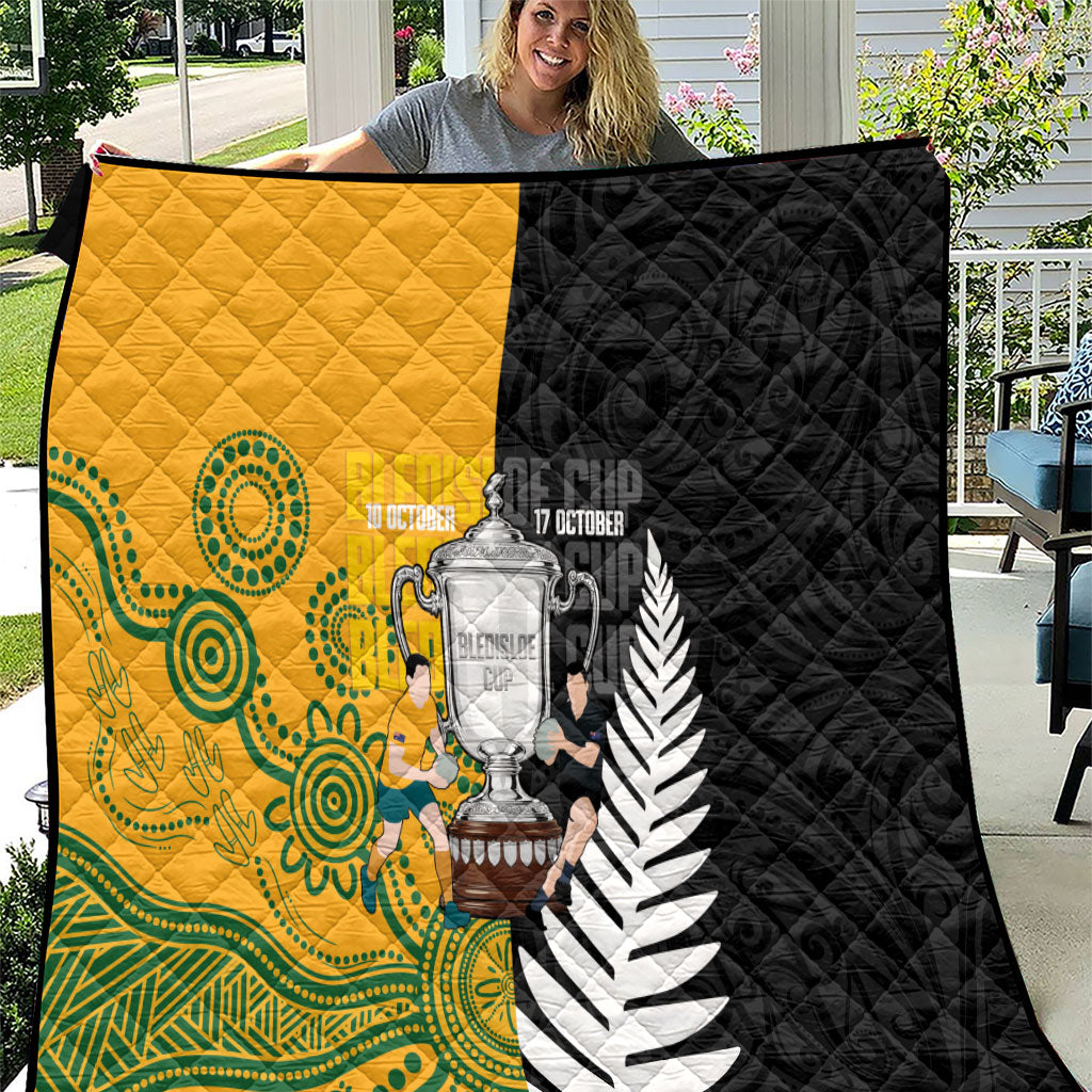 New Zealand Australia Rugby Bledisloe 2026 Quilt Champion Trophy Maori Aboriginal Art