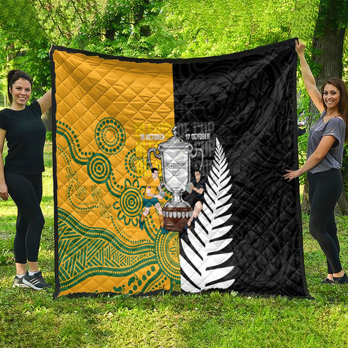 New Zealand Australia Rugby Bledisloe 2026 Quilt Champion Trophy Maori Aboriginal Art