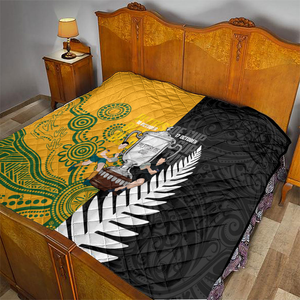 New Zealand Australia Rugby Bledisloe 2026 Quilt Champion Trophy Maori Aboriginal Art
