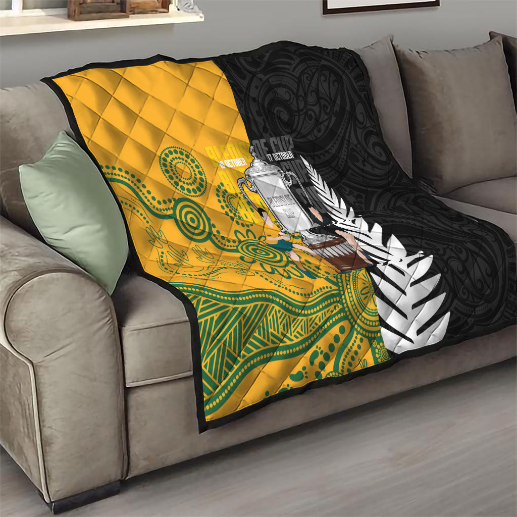 New Zealand Australia Rugby Bledisloe 2026 Quilt Champion Trophy Maori Aboriginal Art