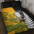 New Zealand Australia Rugby Bledisloe 2026 Quilt Bed Set Champion Trophy Maori Aboriginal Art