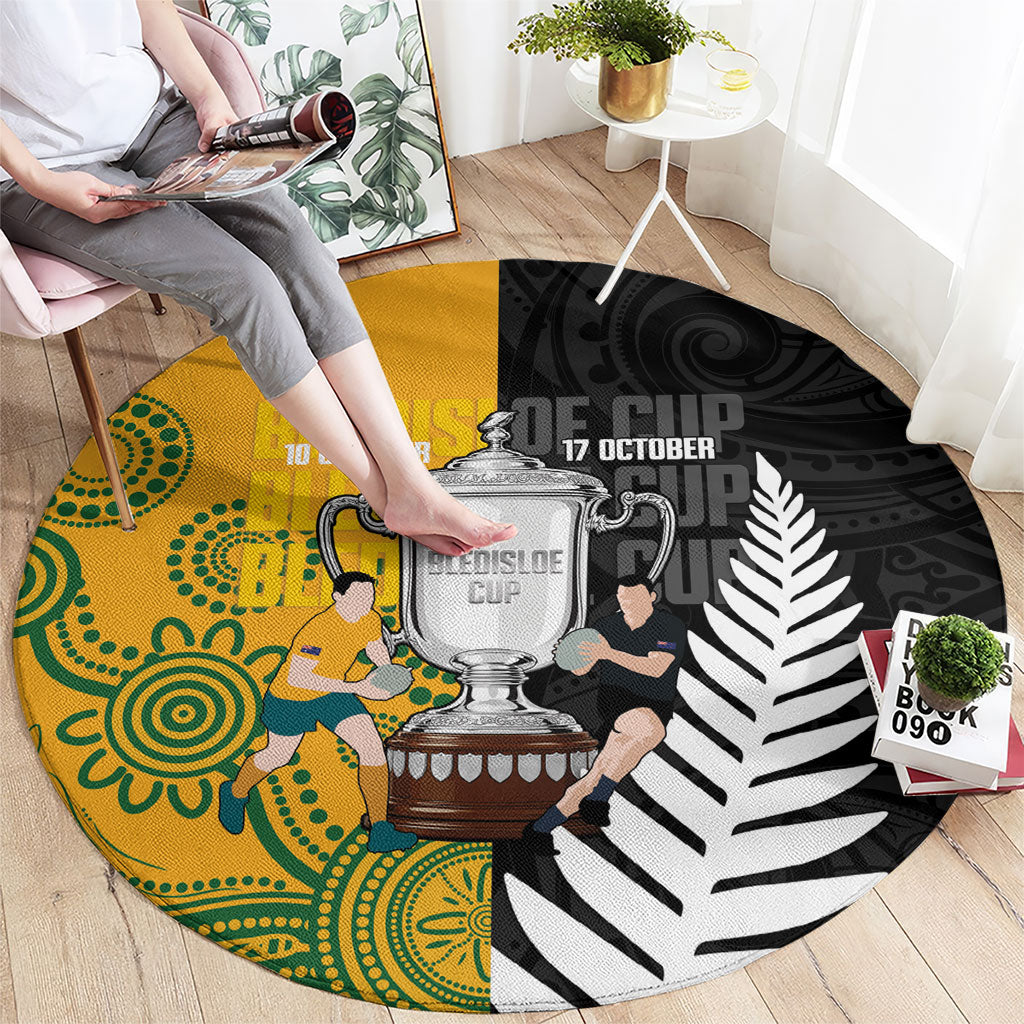 New Zealand Australia Rugby Bledisloe 2026 Round Carpet Champion Trophy Maori Aboriginal Art