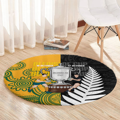 New Zealand Australia Rugby Bledisloe 2026 Round Carpet Champion Trophy Maori Aboriginal Art