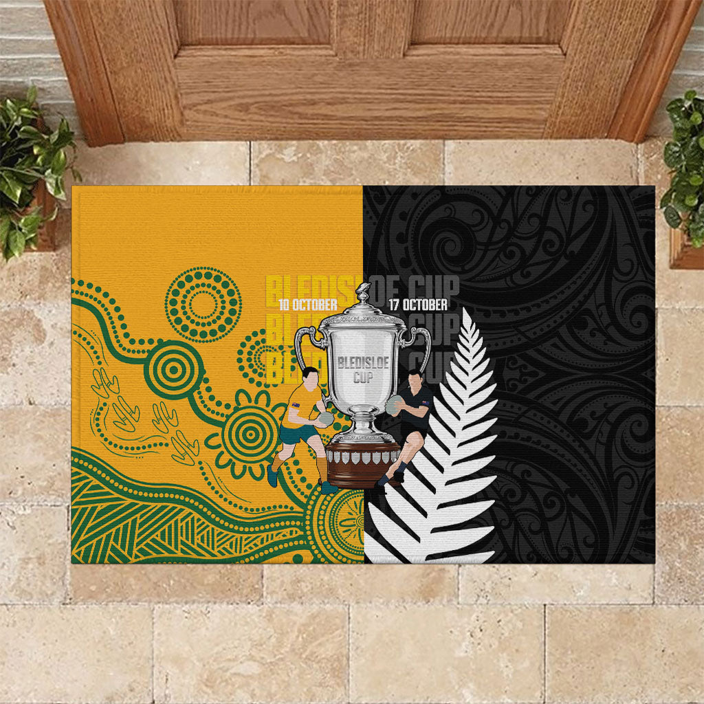 New Zealand Australia Rugby Bledisloe 2026 Rubber Doormat Champion Trophy Maori Aboriginal Art