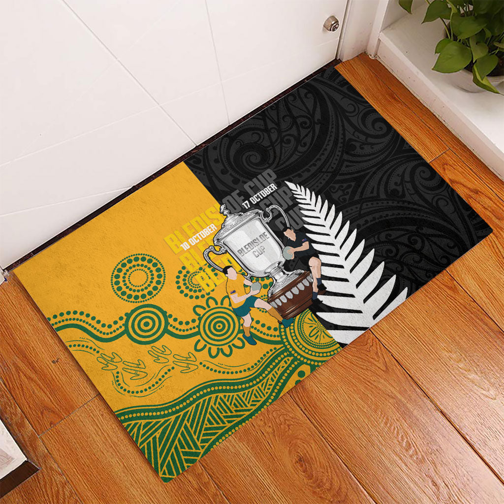 New Zealand Australia Rugby Bledisloe 2026 Rubber Doormat Champion Trophy Maori Aboriginal Art