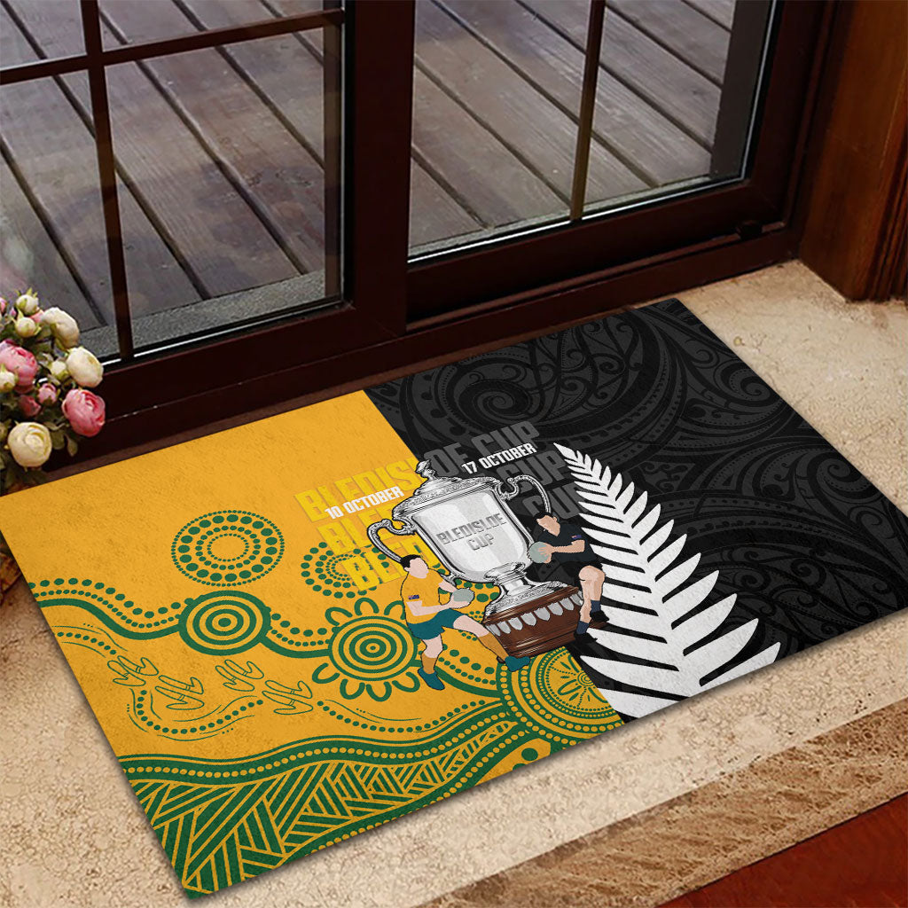 New Zealand Australia Rugby Bledisloe 2026 Rubber Doormat Champion Trophy Maori Aboriginal Art