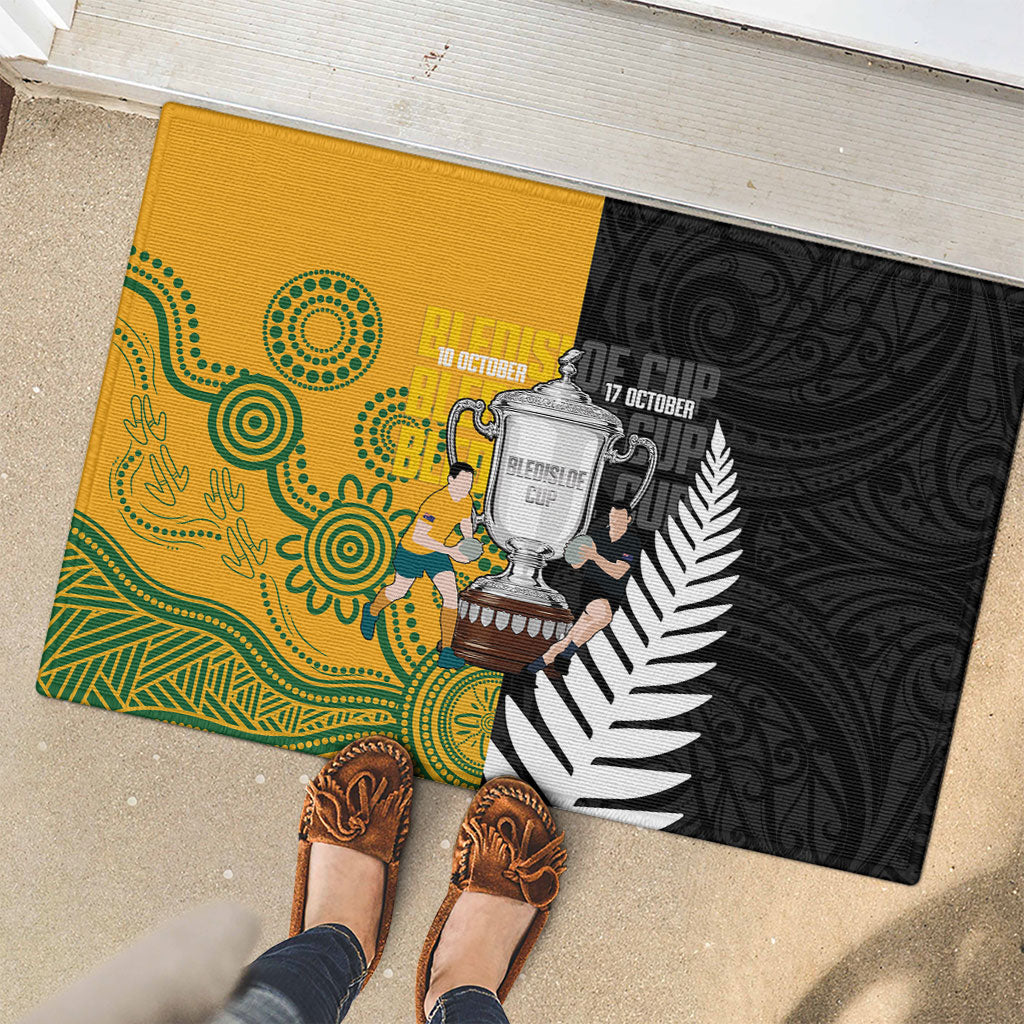 New Zealand Australia Rugby Bledisloe 2026 Rubber Doormat Champion Trophy Maori Aboriginal Art