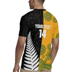 New Zealand Australia Rugby Bledisloe 2026 Custom Rugby Jersey Champion Trophy Maori Aboriginal Art