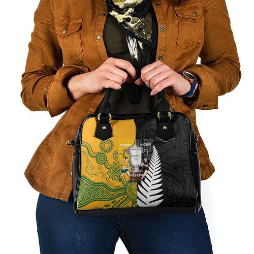 New Zealand Australia Rugby Bledisloe 2026 Shoulder Handbag Champion Trophy Maori Aboriginal Art
