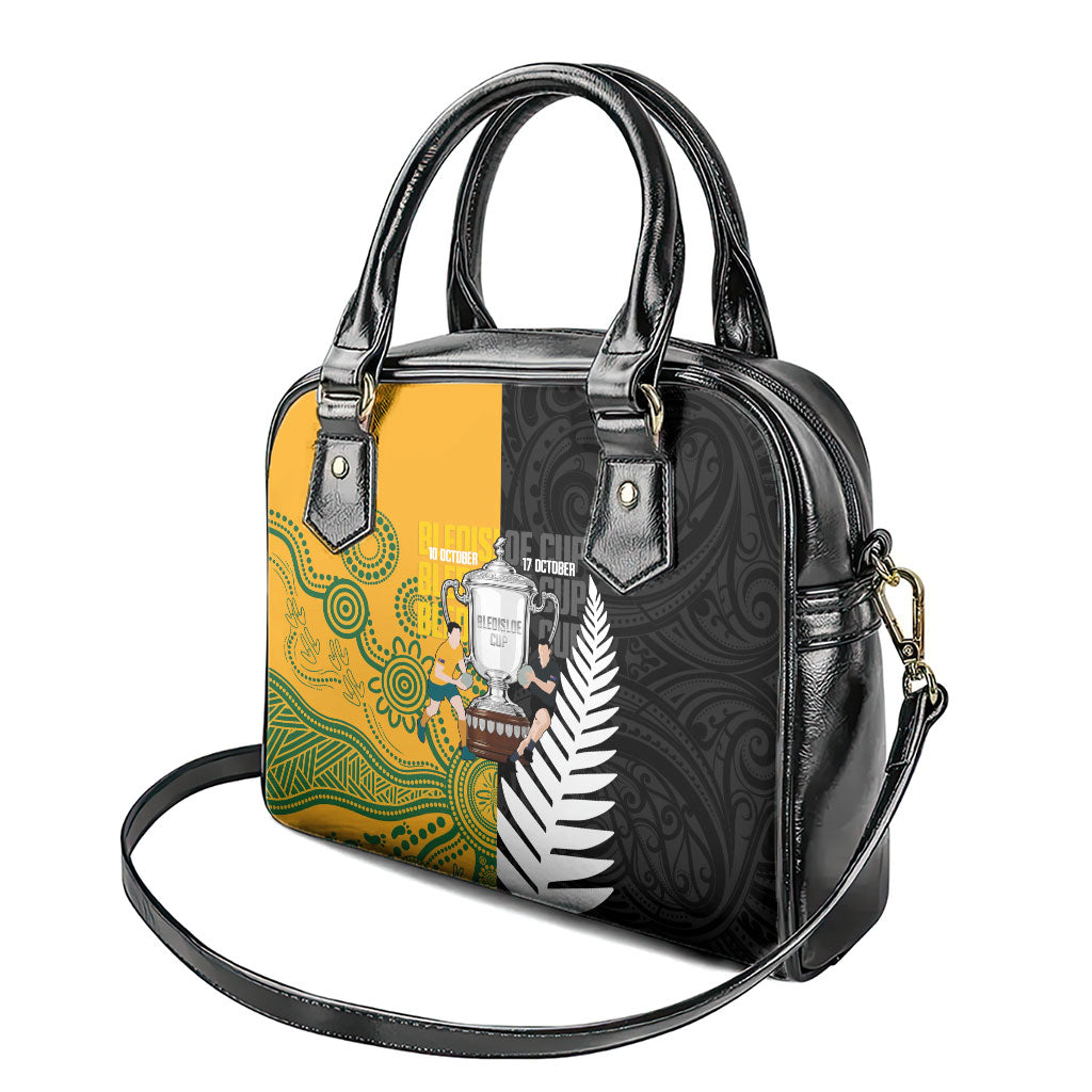 New Zealand Australia Rugby Bledisloe 2026 Shoulder Handbag Champion Trophy Maori Aboriginal Art