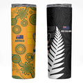 New Zealand Australia Rugby Bledisloe 2026 Skinny Tumbler Champion Trophy Maori Aboriginal Art