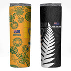 New Zealand Australia Rugby Bledisloe 2026 Skinny Tumbler Champion Trophy Maori Aboriginal Art