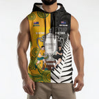 New Zealand Australia Rugby Bledisloe 2026 Custom Sleeveless Hoodie Champion Trophy Maori Aboriginal Art