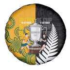 New Zealand Australia Rugby Bledisloe 2026 Spare Tire Cover Champion Trophy Maori Aboriginal Art