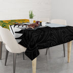 New Zealand Australia Rugby Bledisloe 2026 Tablecloth Champion Trophy Maori Aboriginal Art