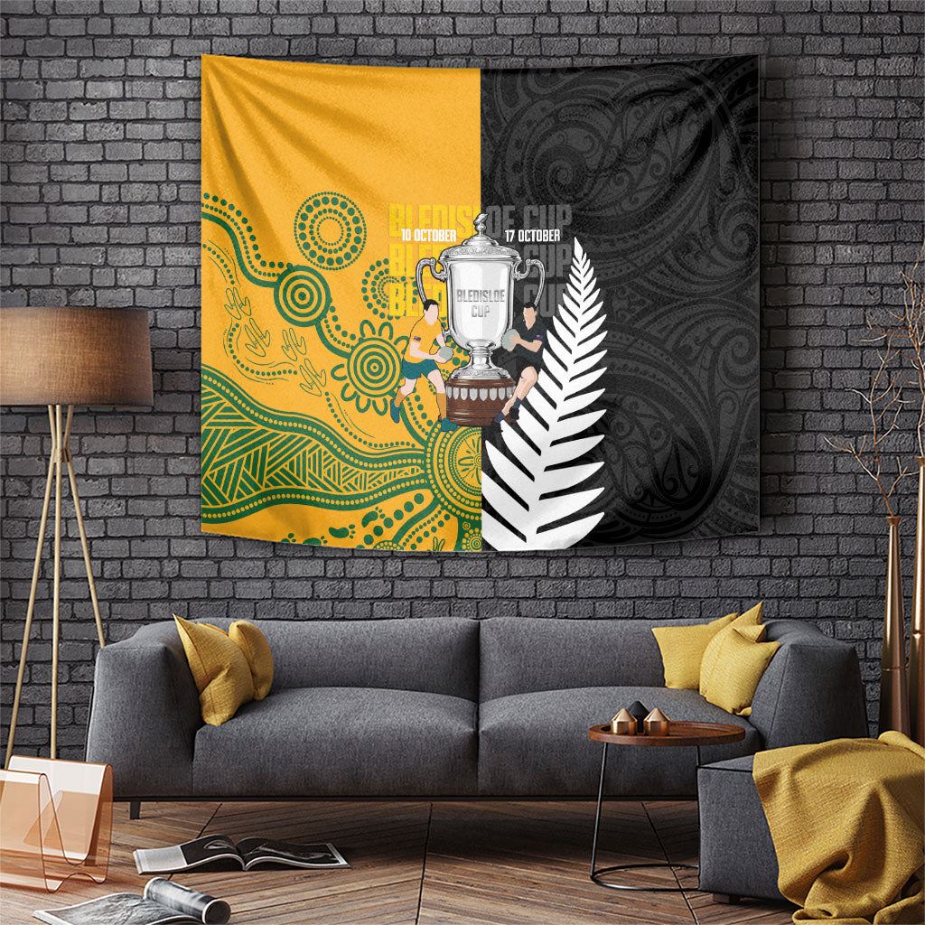 New Zealand Australia Rugby Bledisloe 2026 Tapestry Champion Trophy Maori Aboriginal Art