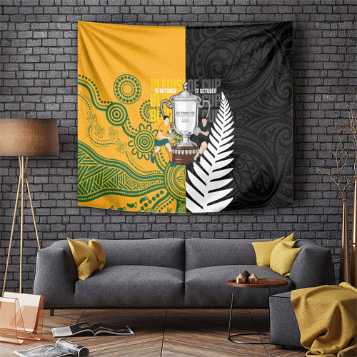 New Zealand Australia Rugby Bledisloe 2026 Tapestry Champion Trophy Maori Aboriginal Art