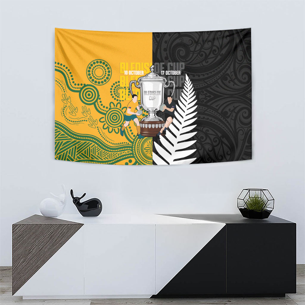 New Zealand Australia Rugby Bledisloe 2026 Tapestry Champion Trophy Maori Aboriginal Art