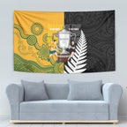 New Zealand Australia Rugby Bledisloe 2026 Tapestry Champion Trophy Maori Aboriginal Art