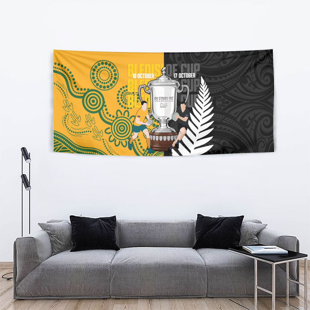 New Zealand Australia Rugby Bledisloe 2026 Tapestry Champion Trophy Maori Aboriginal Art