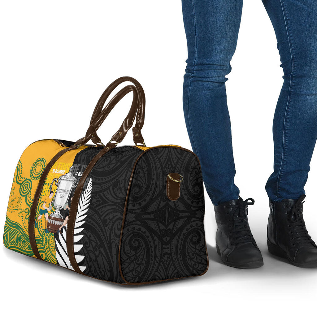 New Zealand Australia Rugby Bledisloe 2026 Travel Bag Champion Trophy Maori Aboriginal Art