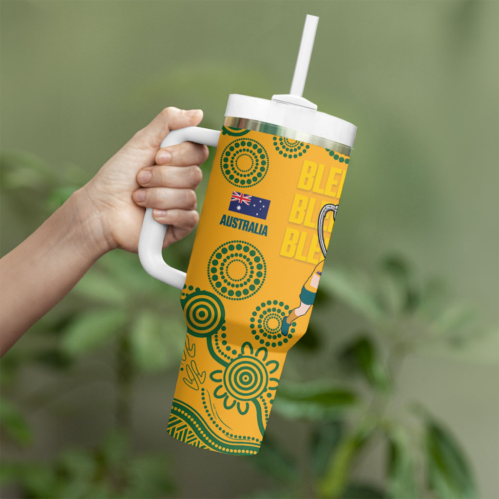 New Zealand Australia Rugby Bledisloe 2026 Tumbler With Handle Champion Trophy Maori Aboriginal Art