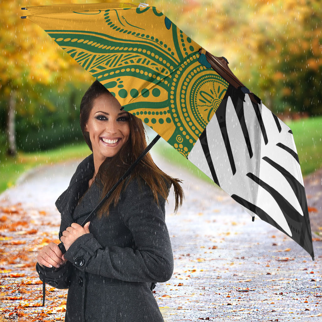 New Zealand Australia Rugby Bledisloe 2026 Umbrella Champion Trophy Maori Aboriginal Art